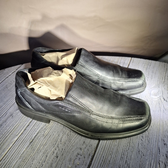 ECCO Men's Leather Black Light Casual Shoes Size EU 43/ US 9-9.5 - Picture 8 of 12